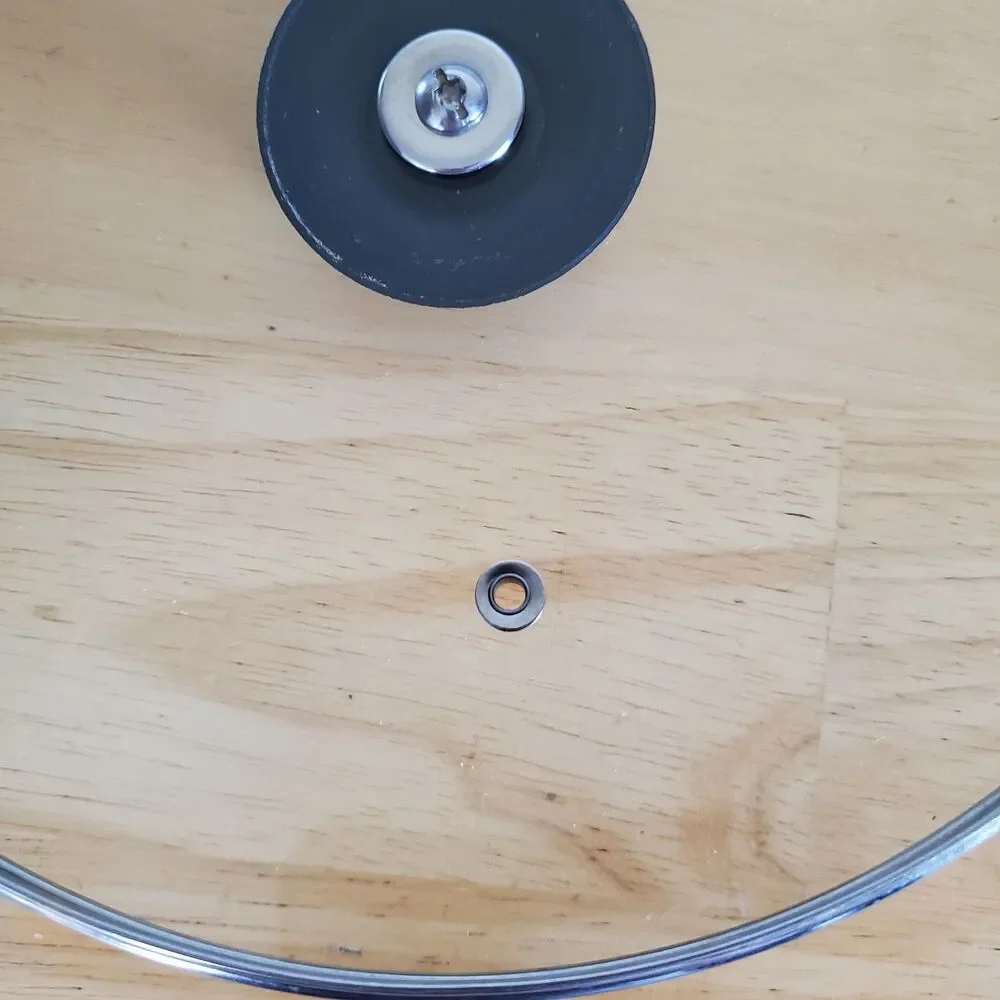 Replacement Tempered Glass Pot Lid w/ Steam Vent & Knob (6.3